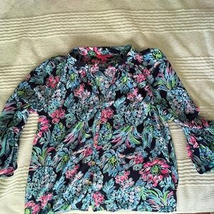 Lilly Pulitzer Long Sleeved Button Up Blouse
